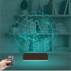 Savaş Uçağı Pilot 3D Lamba - Masa Gece Lambası Savaş Uçağı Pilot 3D Lamba - Masa Gece Lambası
