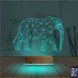 Fil 3D Lamba - Masa Gece Lambası Fil 3D Lamba - Masa Gece Lambası