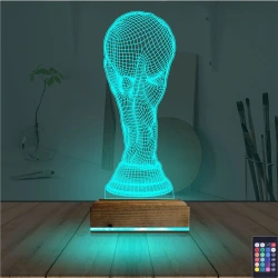 Futbol Fifa Kupası 3D Lamba - Masa Gece Lambası Futbol Fifa Kupası 3D Lamba - Masa Gece Lambası