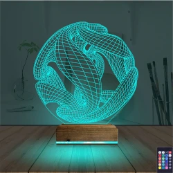 Geometrik Dekoratif 3D Lamba - Masa Gece Lambası Geometrik Dekoratif 3D Lamba - Masa Gece Lambası
