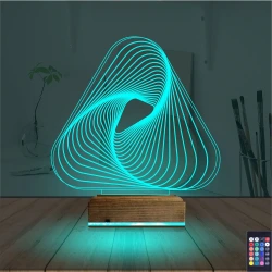 Geometrik Dekoratif 3D Lamba - Masa Gece Lambası Geometrik Dekoratif 3D Lamba - Masa Gece Lambası