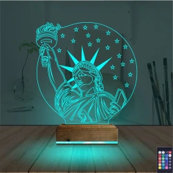Özgürlük Heykeli 3D Lamba - Masa Gece Lambası Özgürlük Heykeli 3D Lamba - Masa Gece Lambası