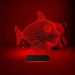 Balık Çocuk Odası 3D Lamba - Masa Gece Lambası Balık Çocuk Odası 3D Lamba - Masa Gece Lambası