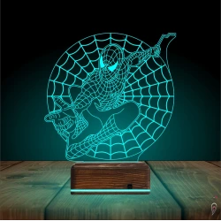 Örümcek Adap Spider Man Ağ 3D Lamba - Masa Gece Lambası Örümcek Adap Spider Man Ağ 3D Lamba - Masa Gece Lambası