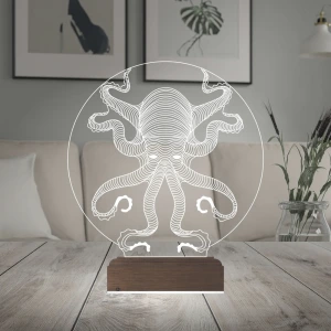 Ahtapot Şekilli 3D Lamba - Masa Gece Lambası