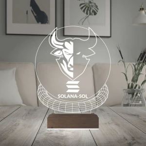 Crypto Solana Sol Coin Kripto Finans 3D Lamba - Masa Gece Lambası Crypto Solana Sol Coin Kripto Finans 3D Lamba - Masa Gece Lambası