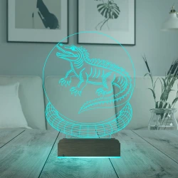 Timsah Tasarım 3D Lamba - Masa Gece Lambası Timsah Tasarım 3D Lamba - Masa Gece Lambası