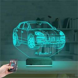 Jeep Phosche Cayanne Kişiye Özel 3D Lamba - Masa Gece Lambası Jeep Phosche Cayanne Kişiye Özel 3D Lamba - Masa Gece Lambası