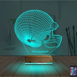 Beyzbol Kask Kişiye Özel 3D Lamba - Masa Gece Lambası Beyzbol Kask Kişiye Özel 3D Lamba - Masa Gece Lambası