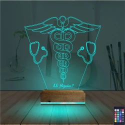 Doktor Tıp Logo Kişiye Özel 3D Lamba - Masa Gece Lambası Doktor Tıp Logo Kişiye Özel 3D Lamba - Masa Gece Lambası