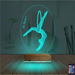 Jimnastik Kişiye Özel 3D Lamba - Masa Gece Lambası Jimnastik Kişiye Özel 3D Lamba - Masa Gece Lambası