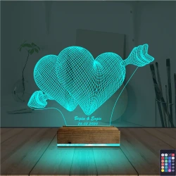 Kalp Sevgiliye Hediye Kişiye Özel 3D Lamba - Masa Gece Lambası Kalp Sevgiliye Hediye Kişiye Özel 3D Lamba - Masa Gece Lambası