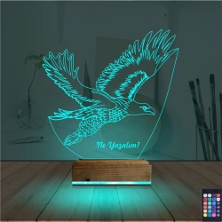 Kartal Taraftar Kişiye Özel 3D Lamba - Masa Gece Lambası Kartal Taraftar Kişiye Özel 3D Lamba - Masa Gece Lambası