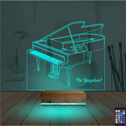 Piyano Müzik Piyanist Kişiye Özel 3D Lamba - Masa Gece Lambası Piyano Müzik Piyanist Kişiye Özel 3D Lamba - Masa Gece Lambası