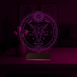 Astroloji Oğlak Burcu Kişiye Özel 3D Lamba - Masa Gece Lambası