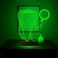 Smile Diş Hekimi Diş Doktoru Hediye Kişiye Özel 3D Lamba - Masa Gece Lambası Smile Diş Hekimi Diş Doktoru Hediye Kişiye Özel 3D Lamba - Masa Gece Lambası