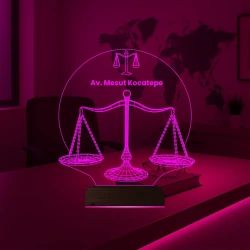 Avukat Hukuk Terazi Adalet Kişiye Özel 3D Lamba - Masa Gece Lambası Avukat Hukuk Terazi Adalet Kişiye Özel 3D Lamba - Masa Gece Lambası