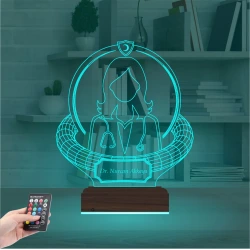 Doktor Hediye Tıp Kadın Kişiye Özel 3D Lamba - Masa Gece Lambası Doktor Hediye Tıp Kadın Kişiye Özel 3D Lamba - Masa Gece Lambası