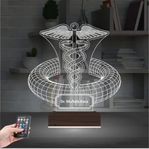Doktor Hediye Tıp Logo Kişiye Özel 3D Lamba - Masa Gece Lambası Doktor Hediye Tıp Logo Kişiye Özel 3D Lamba - Masa Gece Lambası