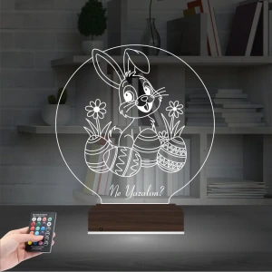 Paskalya Tavşan Yumurta Çocuk Odası Kişiye Özel 3D Lamba - Masa Gece Lambası Paskalya Tavşan Yumurta Çocuk Odası Kişiye Özel 3D Lamba - Masa Gece Lambası