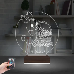 Paskalya Tavşan Yumurta Çocuk Odası Kişiye Özel 3D Lamba - Masa Gece Lambası Paskalya Tavşan Yumurta Çocuk Odası Kişiye Özel 3D Lamba - Masa Gece Lambası