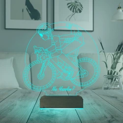 Bisiklet Bisikletçi Tasarım Kişiye Özel 3D Lamba - Masa Gece Lambası Bisiklet Bisikletçi Tasarım Kişiye Özel 3D Lamba - Masa Gece Lambası