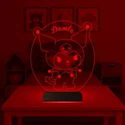Çocuk Odası Hediye Çizgi Film Tasarım Kişiye Özel 3D Lamba - Masa Gece Lambası