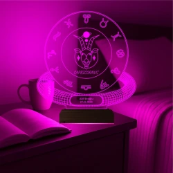 Oğlak Burcu Capricornus Astroloji Doğum Günü Hediyesi Kişiye Özel 3D Lamba - Masa Gece Lambası Oğlak Burcu Capricornus Astroloji Doğum Günü Hediyesi Kişiye Özel 3D Lamba - Masa Gece Lambası
